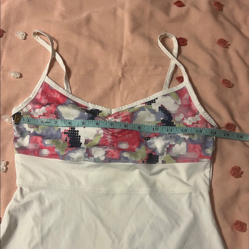 NWT Lija Tennis Golf Set Small White Multi Floral Skirt/Skort and Tank Top 2pc - Picture 12 of 14